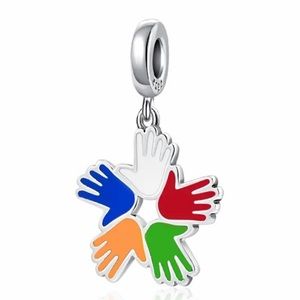 Autism Awareness Charm, S925 Silver Dangle Charm, fits Pandora Charm Bracelet,
